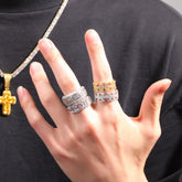 Rings Hip Hop Ring with Zircon Fashion Spectrum St. Valentine's