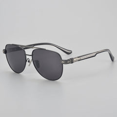 Chrome Hearts Sunglasses Simple Light Titanium Double Beam Retro Sunglasses