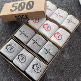 Men's socks - european and american streetwear brand boxed aj athletic socks - m crew socks - graffiti barbed wire trendy socks - travis scott collaboration
