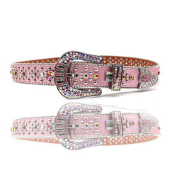 Hip-hop punk rhinestone belt crown pattern