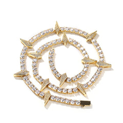 Jewelry Hip Hop Rap Panther Necklace Zircon Spectrum Night light