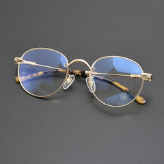 CHH Chrome Hearts Glasses Versatile Literary Retro Round Frame Plain Myopia Glasses Frame
