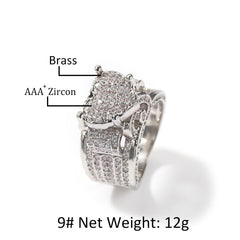 Rings Hip Hop Style Miniature Zircon Love Ring Vintage Spectrum St. Valentine's