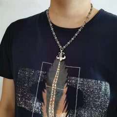 CHH Chrome heart Cross Necklace Vintage Cross Chain for Men and Women