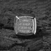 Rings Vintage Square Diamond Set Hip Hop Finger Ring Spectrum Royalty