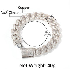 Bracelet Cuban Bracelet Miniature Zircon Hip Hop Bracelet St. Valentine's Spectrum