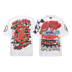 Hellstar T-Shirt Print Men's and Women's Fashion Summer High-quality pure cotton high-street clothing