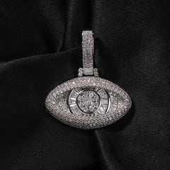 Jewelry Diamond Eyes Pendant Necklace Copper Zircon Silver Angel Pieces St. Valentine's Spectrum