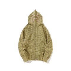 Bathing Ape Bape Hoodie Full Print Sweater Cardigan Zip Hooded