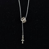 CHH Chrome heart Cross Necklace Vintage Hollow Circle Cross Pendant Versatile Men and Women