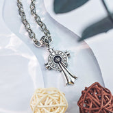 CHH Chrome heart Cross Necklace Hexagram Flame Cross Vintage Pendant