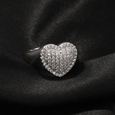 Rings Copper Set 5A Zircon Couple Ring Love Ring Spectrum St. Valentine's