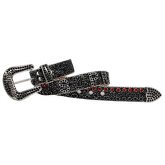 Hip-hop punk rhinestone belt letter accessories