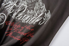 Hellstar T Shirt Pure Cotton Angel Print High-quality pure cotton high-street clothing