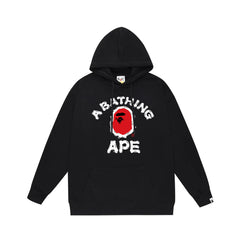 Bathing Ape Bape Hoodie Autumn/Winter Letter Print Loose Hoodie Pullover Ape Sweater