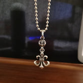 CHH Chrome heart Cross Necklace Cross Scout Flower Men's and Women's Vintage Necklace