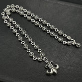CHH Chrome heart Cross Necklace Vintage Scout Flowers Men's and Women's Necklaces