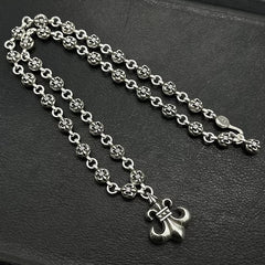 CHH Chrome heart Cross Necklace Vintage Scout Flowers Men's and Women's Necklaces