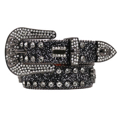 Hip-hop punk rhinestone belt skull