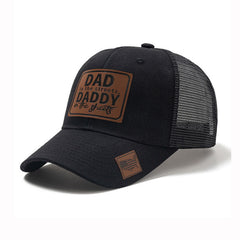 Trendy flat brimmed snapback hatsleather label letter spring summer mesh hat sunshade