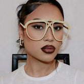 Trendy punk glasses diamond retro