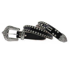 Hip-hop punk rhinestone belt crown belt