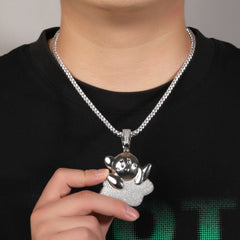 Jewelry Cartoon Diamond Silver Star Kirby Pendant Fashion Versatile Kirby St. Valentine's Spectrum Jesus Pieces