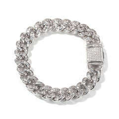 Bracelet Pure T Square Cuban Bracelet ins Wind Diamond Large Gold Chain Spectrum