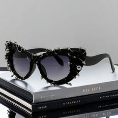 Trendy punk glasses cat eyes