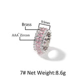Rings Gummy Hip Hop Ring Copper Zircon Spectrum St. Valentine's
