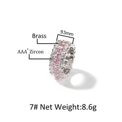 Rings Gummy Hip Hop Ring Copper Zircon Spectrum St. Valentine's