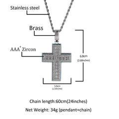 Jewelry Cross with Zircon Pendant Necklace Royalty Spectrum St. Valentine's