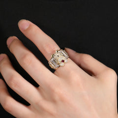 Rings Bear Diamond Ring Female ins St. Valentine's