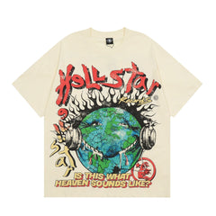 HellstarT Shirt Creative Printing High-quality pure cotton high-street clothing