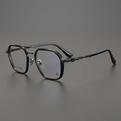 CHH Chrome Hearts Glasses Collector's Edition Double Beam Large Frame Ultra Light Pure Titanium Glasses Frame