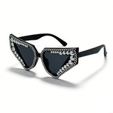 Trendy punk glasses triangular cat eyes