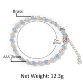 Bracelet Copper Zircon Bracelet Round Bead Bracelet ins St. Valentine's Royalty