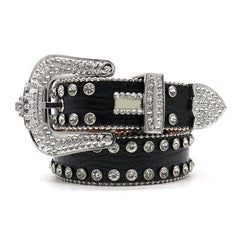 Hip-hop punk rhinestone belt crown belt