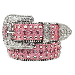 Hip-hop punk rhinestone belt easiest for matchins