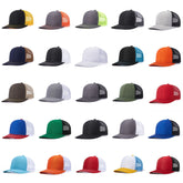 Trendy flat brimmed snapback hatssummer mesh breathable