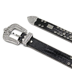 Hip-hop punk rhinestone belt crown belt