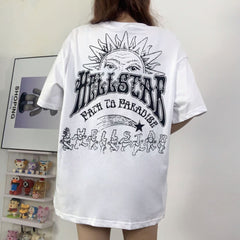 Hellstar T Shirt Color Spiral Print Casual Loose High-quality pure cotton high-street clothing
