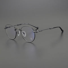 CHH Chrome Hearts Glasses Versatile Literary Retro Round Frame Plain Myopia Glasses Frame