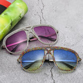 Trendy punk glasses diamond retro