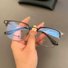CHH Chrome Hearts Glasses Pure Titanium Ultra Light Vintage Large Frame Eyebrow Frame Glasses Frame