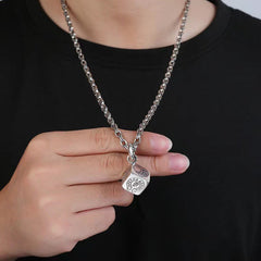 CHH Chrome heart Cross Necklace Square Dice Pendant Men