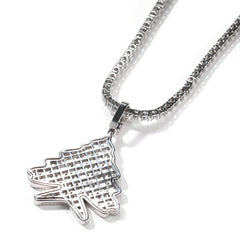 Jewelry Zircon Christmas Tree Hip Hop Pendant Necklace Spectrum