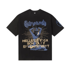 Hellstar T-Shirt Summer Top Short Sleeve T-Shirt High-quality pure cotton high-street clothing