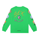 CHH Heart Long Sleeve Shirt Unisex Fashion Loose Long Sleeve Shirt
