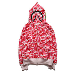 Bathing Ape Bape Hoodie Camouflage Alphabet Embroidery Shark Hooded